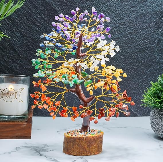 HindCraft Chakra Tree, Crystal Tree for Positive Energy - Crystals & Healing