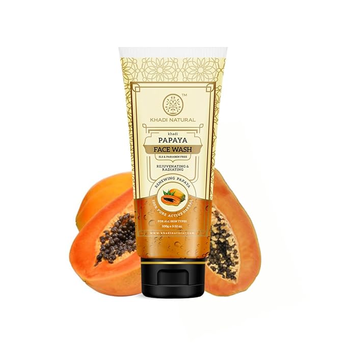 Khadi Natural Papaya Face Wash for Glowing & Healthy Skin