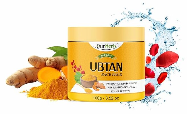 OurHerb® Ubtan Face Pack for Glowing Skin, Even Skin Tone, Tan Removal
