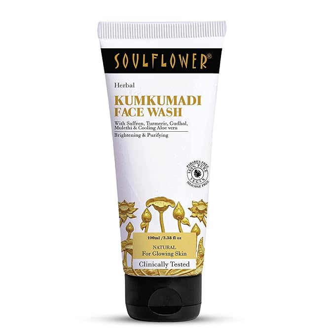 Soulflower Kumkumadi Face Wash for Deep Cleansin